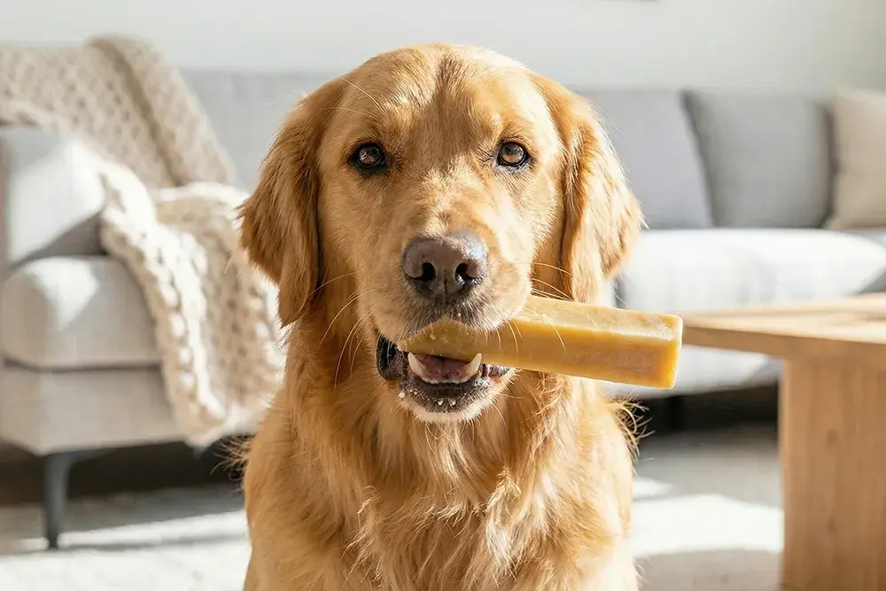 un Labrador dégustant un Cheese Bone XL